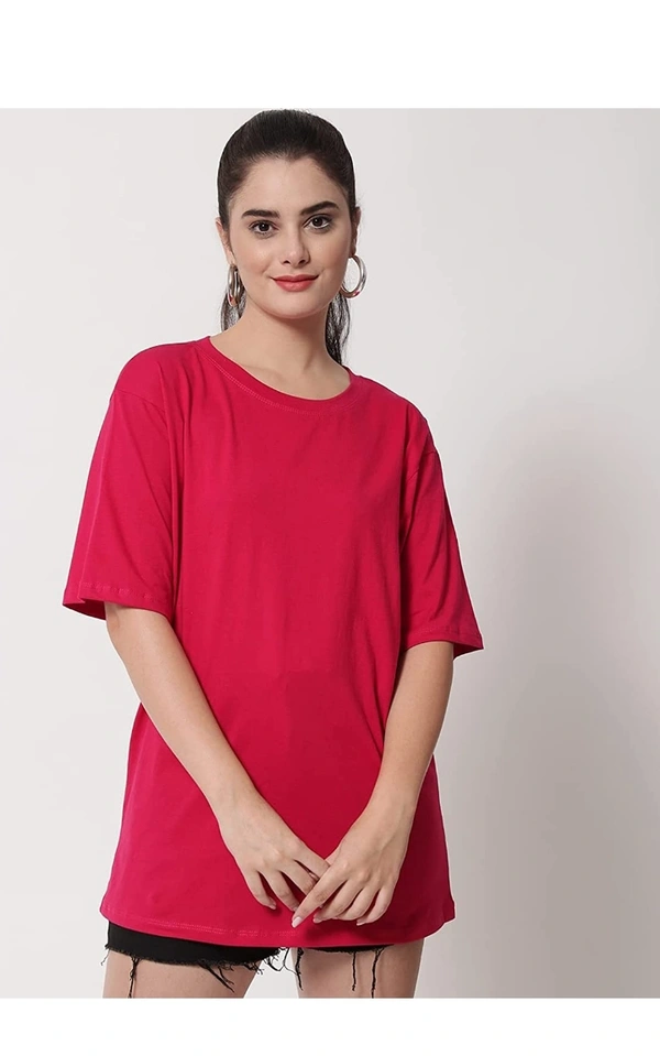 Fundy FUNDAY FASHION Cotton Half Sleeve Printed Oversized T-Shirt for Women/Girls - M. L. XL. 2XL
