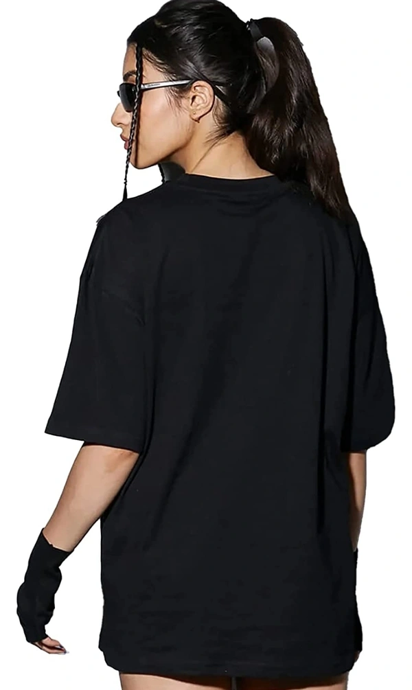 Leotude LEOTUDE Oversized Cotton Blend Half Sleeve Womens T-Shirts - M. L. XL. 2XL