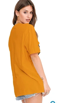 Leotude LEOTUDE Oversized Cotton Blend Half Sleeve Womens T-Shirts - M. L. XL. 2XL