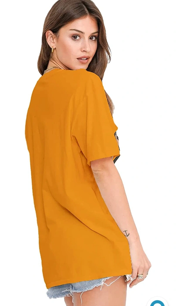 Leotude LEOTUDE Oversized Cotton Blend Half Sleeve Womens T-Shirts - M. L. XL. 2XL