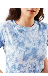 The Shouled The Souled Store Tie-Dye: Hue Away Womens and Girls Solid Cotton Dolman Sleeve T-Shirts Multi-Colored - M. L. XL. XXL