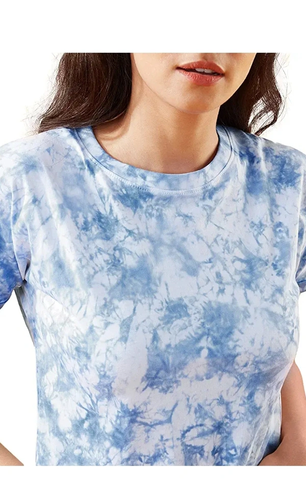 The Shouled The Souled Store Tie-Dye: Hue Away Womens and Girls Solid Cotton Dolman Sleeve T-Shirts Multi-Colored - M. L. XL. XXL