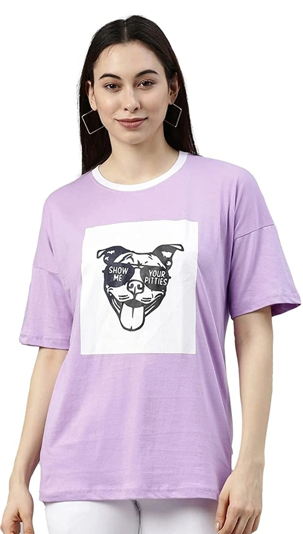 Junebeer JUNEBERRY Drop Shoulder Tshirt for Women, Printed Over Sized T-Shirts for Women & Girls, Western Tops for Women, Ladies Top Drop Shoulder Oversized Printed Shirts for Women - M. L. XL. XXL