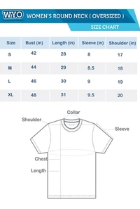 Ware Young Wear Your Opinion Women's Oversize Pop Color Long Loose Fit Tshirt - M. L. XL. 2XL