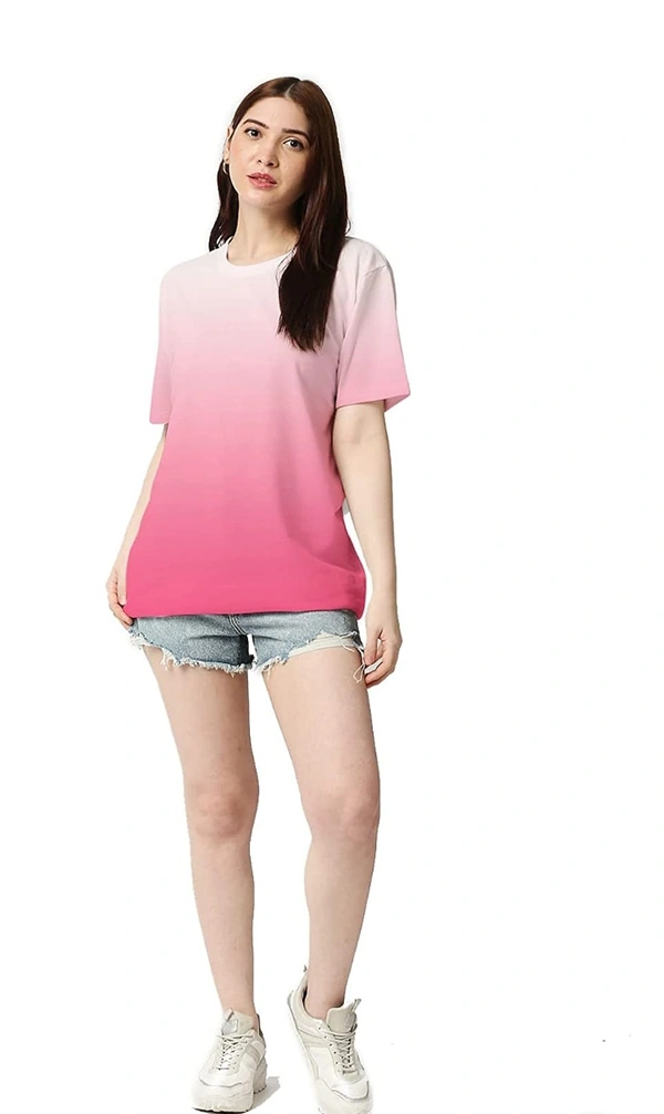 Weare Young  Wear Your Opinion Women's Ombre Style Oversize Loose Fit Tshirt - M. L. XL. 2XL
