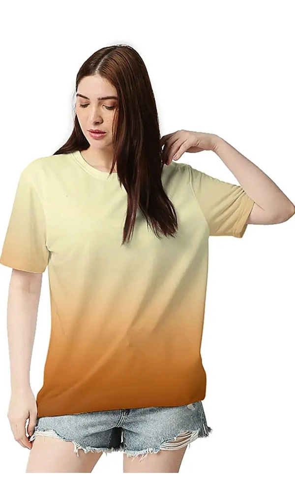Wear Your Opinion Women's Ombre Style Oversize Loose Fit Tshirt - M. L. XL. 2XL