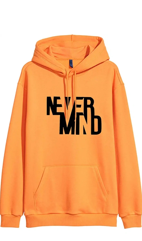 More An More More & More Unisex-Adult Cotton Hooded Neck Never Mind Printed Hoodie - M. L. XL. 2XL