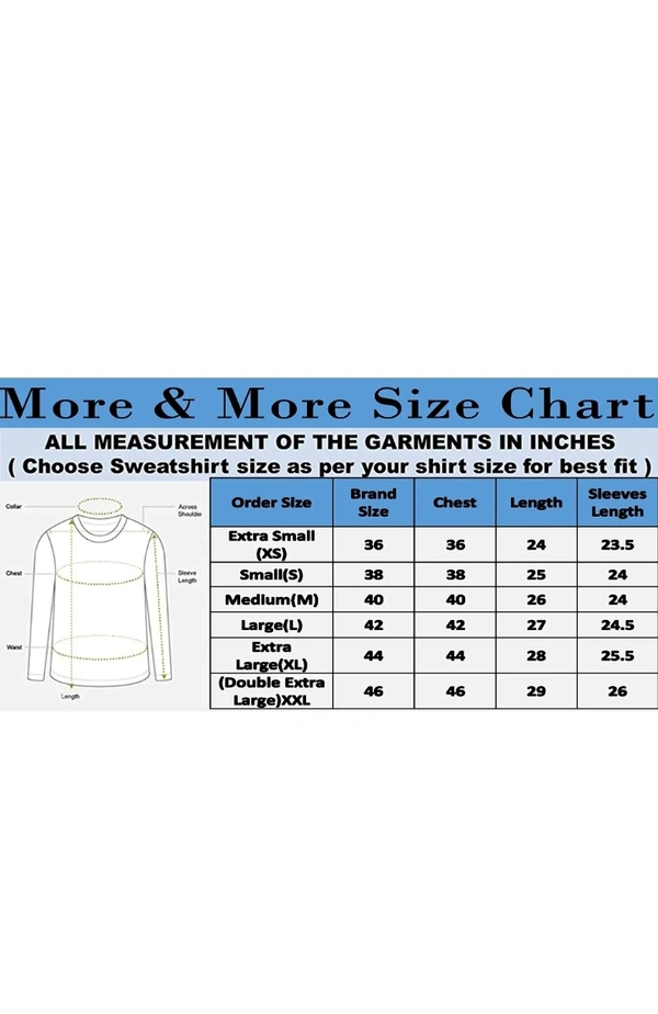 More An More More & More Unisex-Adult Cotton Hooded Neck Never Mind Printed Hoodie - M. L. XL. 2XL