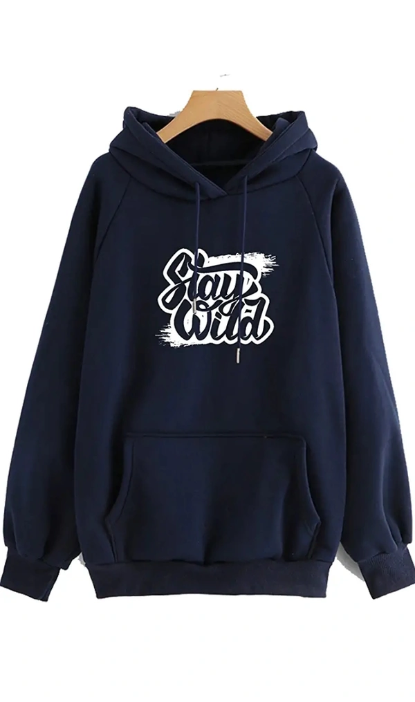 More An More More & More Unisex-Adult Cotton Hooded Neck Stay Wild Printed Hoodie - M. L. XL. 2XL. 3XL