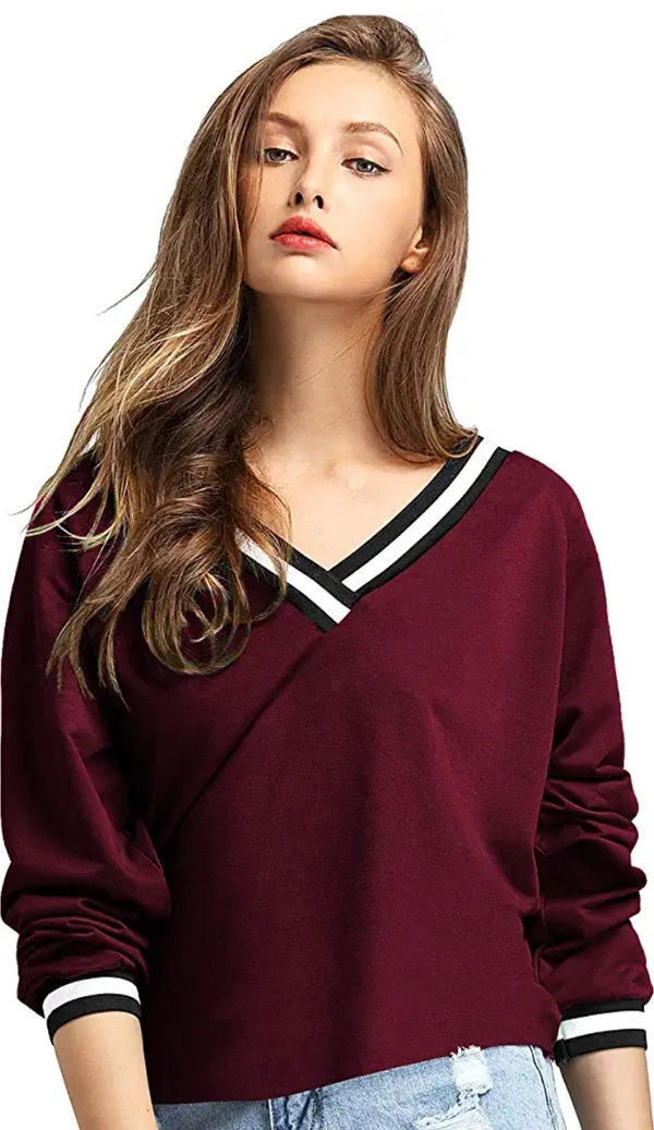 Fabricon Fabricorn Stylish Plain Green Long Sleeve Cotton Tshirt for Women (Green) - M. L. XL. 2XL