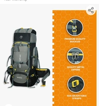 Trawco TRAWOC 80L Travel Backpack for Outdoor Sport Camp Hiking Trekking Bag Camping Rucksack HK007 (Grey) 1 Year Warranty
