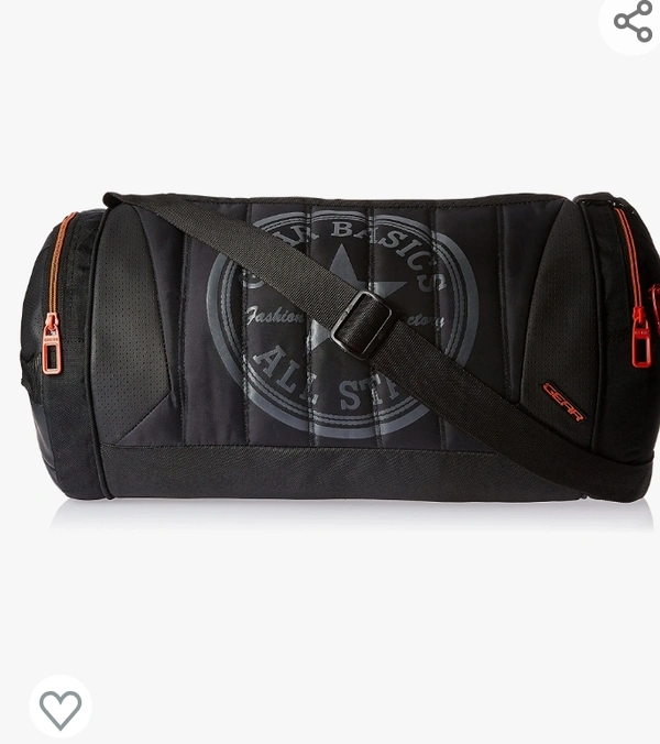 Sponsered SponsoredBrand: Gear 724Gear 22 ltr Black and Orange Gym Bag (