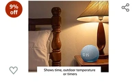 Alexa  Echo Dot (4th Gen, 2020 release) with clock | Next generation smart speaker with powerful bass, LED display and Alexa (Blue)Amazon'sChoicefor "