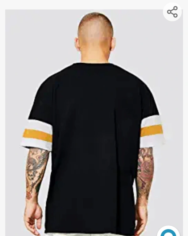 399LEOTUDE Cotton Blend Half Sleeve Printed Oversized T-Shirts for Men