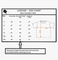 399LEOTUDE Cotton Blend Half Sleeve Printed Oversized T-Shirts for Men