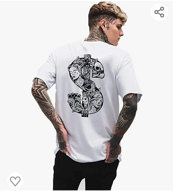 VLAM Unisex Slim Fit Dollar Design Casual Style T-Shirt