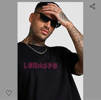 Leotude LEOTUDE Cotton Blend Half Sleeve Back Print Oversized T-Shirts for Men