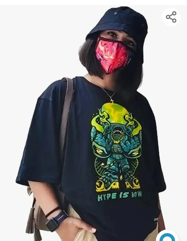 Chillme Oversized Printed Cotton T-Shirt|T-Shirts for Men's & Women's N1