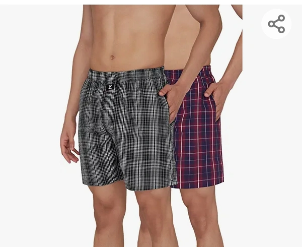 XYXX Men's Super Combed Cotton Checkmate Boxer Shorts for Men - M. L. XL. XXL