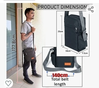 Storite Stylish Padded Small Nylon Sling Cross Body Travel Office Business Messenger Bag for Men Women (25x16x7.5cm) (Dark Grey)Amazon'sChoicefor "