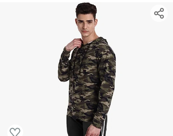 PeppyZone Peppyzone Men's Camouflage Hooded T-Shirt for Men - M. L. XL. XXL