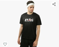 Stage STAG Men's Solid Regular Fit T-Shirt