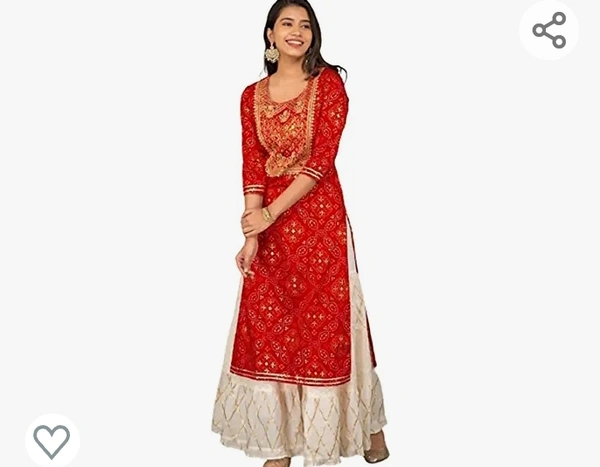 JE JITARWAL ENTERPRISES Red Color Designer Kurta with Palazzo Set - M. L. XL. XXL