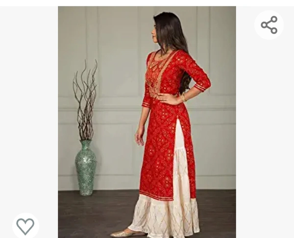 JE JITARWAL ENTERPRISES Red Color Designer Kurta with Palazzo Set - M. L. XL. XXL