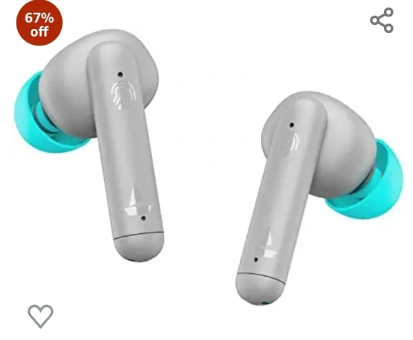 boAt Airdopes 141 Bluetooth Truly Wireless Earbuds with Upto 42H Playtime, Beast Mode Low Latency Upto 80ms for Gaming, ENx Tech, ASAP Charge, IWP, Smooth Touch Controls with Mic (Cyan Cider)67%off