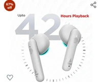 boAt Airdopes 141 Bluetooth Truly Wireless Earbuds with Upto 42H Playtime, Beast Mode Low Latency Upto 80ms for Gaming, ENx Tech, ASAP Charge, IWP, Smooth Touch Controls with Mic (Cyan Cider)67%off