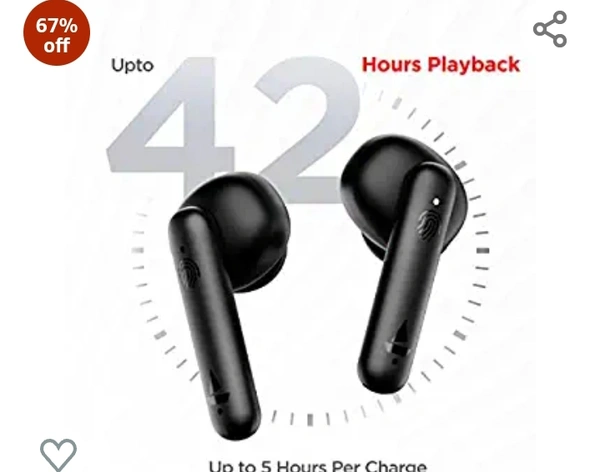 boAt Airdopes 141 True Wireless Earbuds with 42H Playtime, Beast™ Mode(Low Latency Upto 80ms) for Gaming, ENx™ Tech, ASAP™ Charge, IWP™, IPX4 Water Resistance, Smooth Touch Controls(Bold Black)67%off