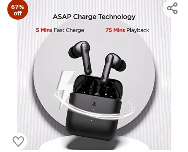 boAt Airdopes 141 True Wireless Earbuds with 42H Playtime, Beast™ Mode(Low Latency Upto 80ms) for Gaming, ENx™ Tech, ASAP™ Charge, IWP™, IPX4 Water Resistance, Smooth Touch Controls(Bold Black)67%off