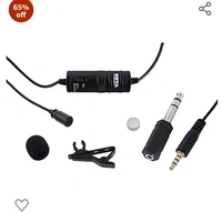 Boya BYM1 Omnidirectional Lavalier Condenser Microphone with 20ft Audio Cable (Black)#1 Best Seller in Musical Instruments65%off