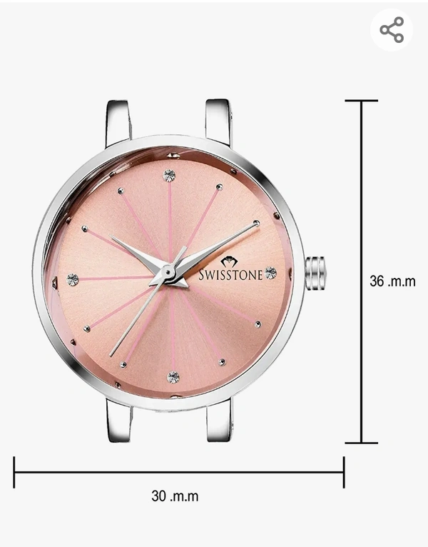 SWISSTONE Analogue Women's Watch (Pink Dial SIlver Colored Strap)
