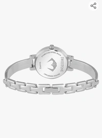 SWISSTONE Analogue Women's Watch (Pink Dial SIlver Colored Strap)