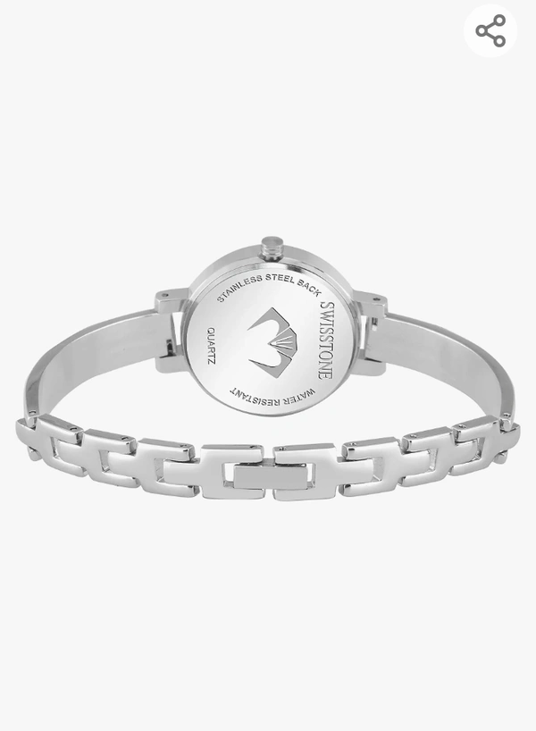 SWISSTONE Analogue Women's Watch (Pink Dial SIlver Colored Strap)