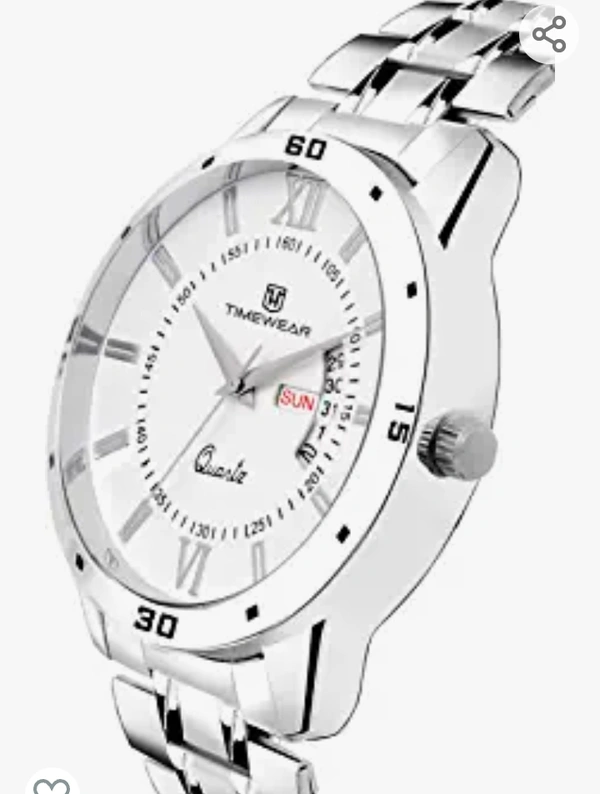 TIMEWEAR Analog Day Date Functioning Stainless Steel Chain Watch for Men