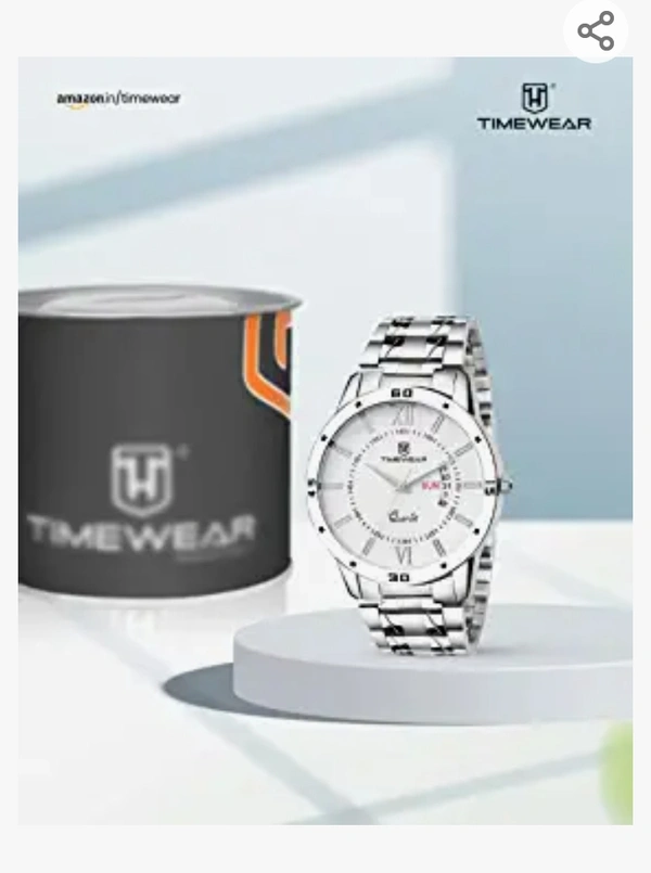 TIMEWEAR Analog Day Date Functioning Stainless Steel Chain Watch for Men
