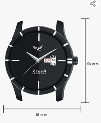 VILLS LAURRENS Analogue Men's Watch (Black Dial Black Colored Strap)