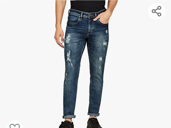 1Life by Shoppers Stop Mid Wash Cotton Blend Crop Fit Mens Jeans - 30.40.42.44=46