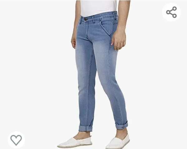 Urbano Fashion Men's Light Blue Slim Fit Washed Jeans Stretchable - 30.40.42.44.46