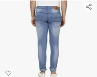 Urbano Fashion Men's Light Blue Slim Fit Washed Jeans Stretchable - 30.40.42.44.46