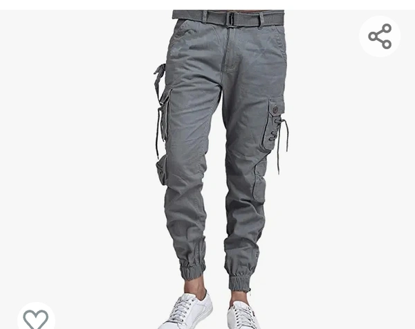 Levies  Shyama Collections SASOKI Men Stylish Fashionable Solid Cotton Fabric 6 Multi Pockets Regular wear Cargo Pants - 30.40.42.44.46