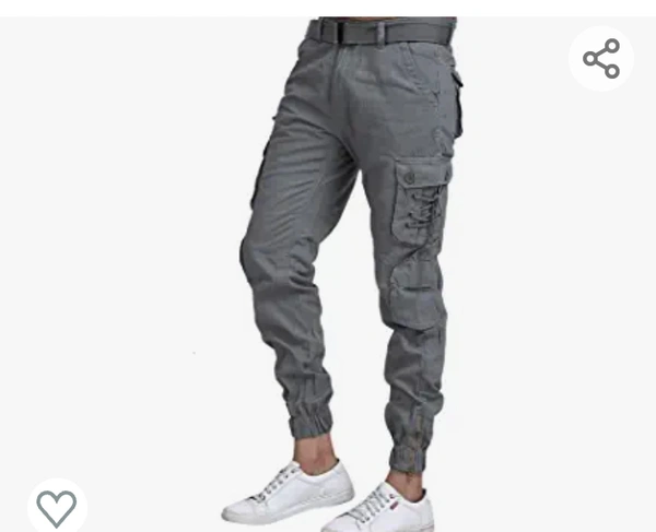 Levies  Shyama Collections SASOKI Men Stylish Fashionable Solid Cotton Fabric 6 Multi Pockets Regular wear Cargo Pants - 30.40.42.44.46