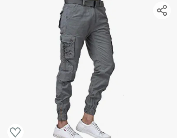Levies  Shyama Collections SASOKI Men Stylish Fashionable Solid Cotton Fabric 6 Multi Pockets Regular wear Cargo Pants - 30.40.42.44.46