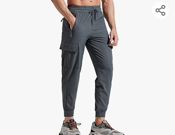 JERKYN Men's Regular Lycra Cargo Jogger/Track Pant - 30.40.42.44.46