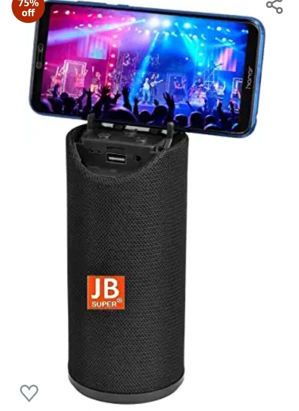Super Bass Portable Wireless Bluetooth Speaker with inbuilt Phone Stand Built-in mic, TF Card Slot, USB Port - Multi ColorAmazon'sChoicefor "bluetooth