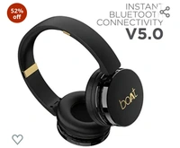 boAt Rockerz 370 On Ear Bluetooth Headphones with Upto 12 Hours Playtime, Cozy Padded Earcups and Bluetooth v5.0(Buoyant Black)