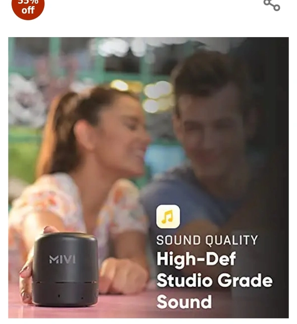 Mivi Play Bluetooth Speaker with 12 Hours Playtime. Wireless Speaker Made in India with Exceptional Sound Quality, Portable and Built in Mic-BlackAmazon'sChoicefor "mivi"