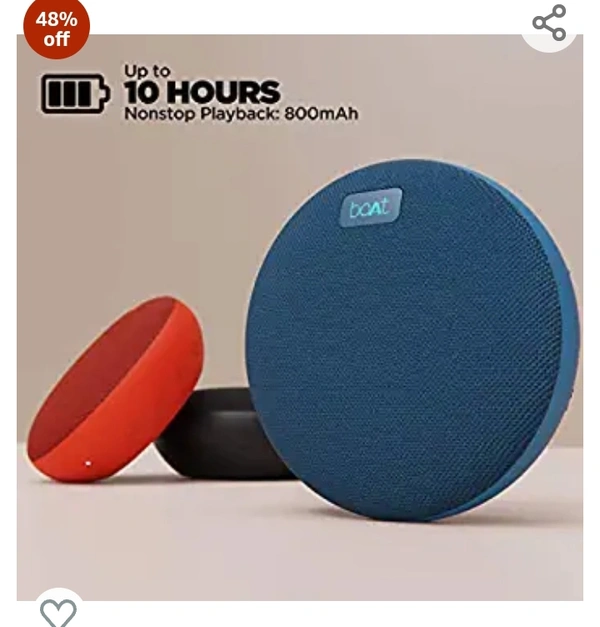 boAt Stone 180 5W Bluetooth Speaker with Upto 10 Hours Playback, 1.75" (4.4cm) Driver, IPX7 and TWS Feature(Blue)